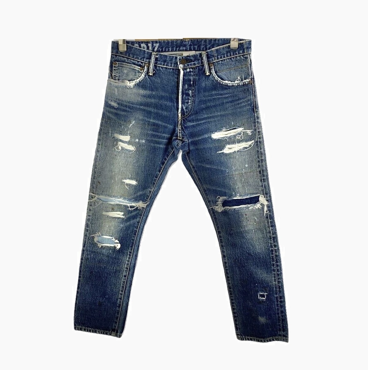 VISVIM SOCIAL SCULPTURE 10 DAMAGED-17 JEANS (( USED S )) *近未使用品 - SIZE 32 PRE ORDER ITEM (預訂中)