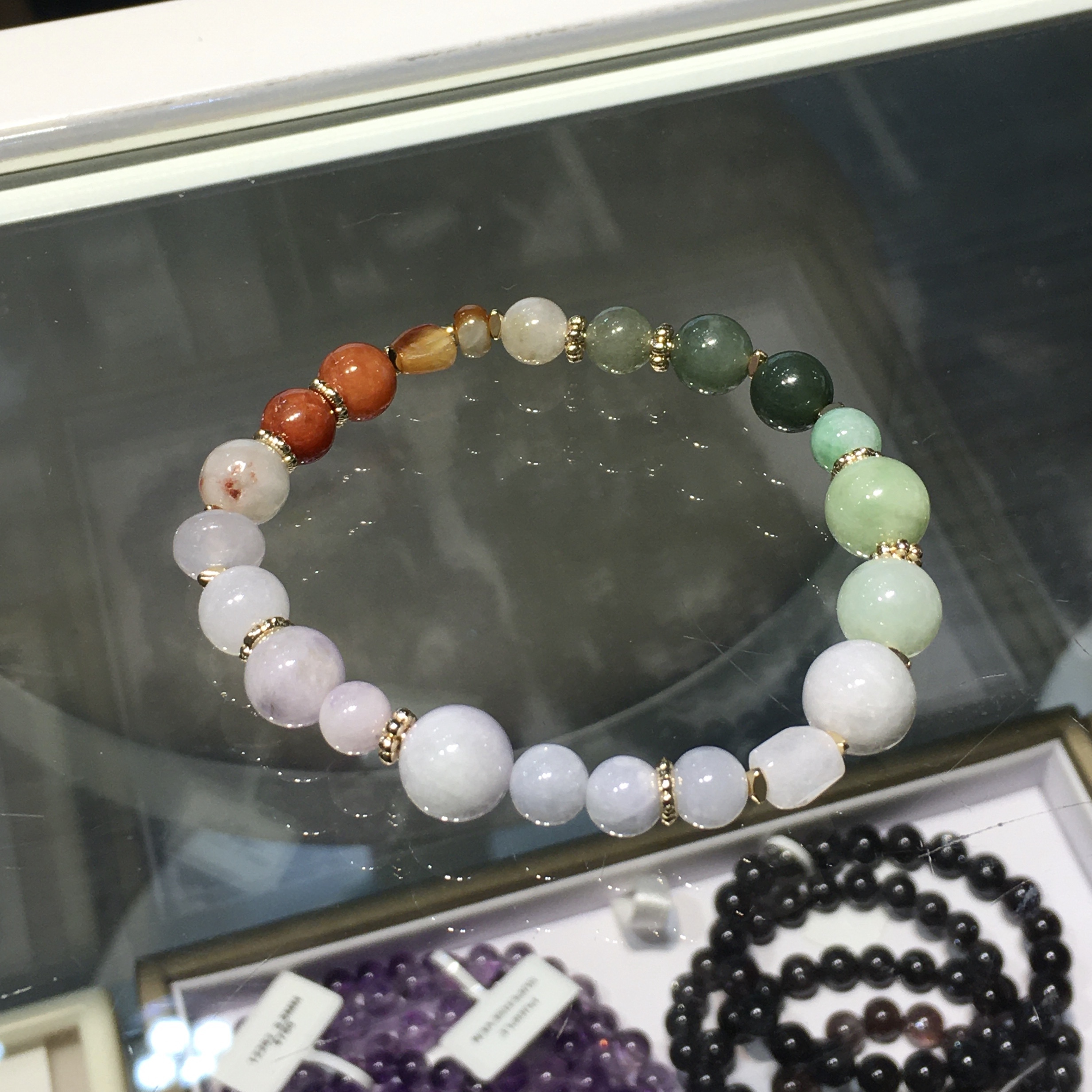 彩虹多寶翡翠手串 (012)