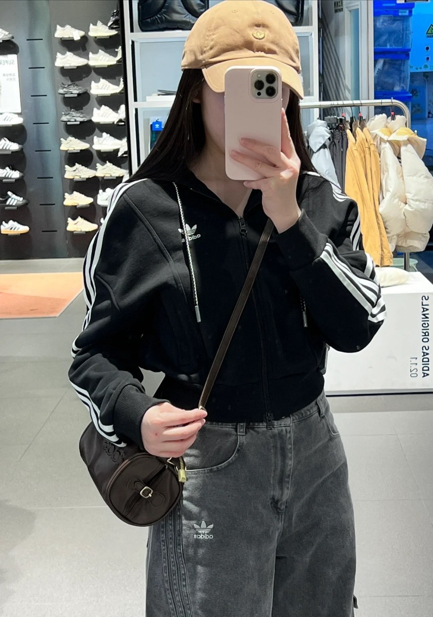 ADIDAS ADICOLOR 雙拉鏈 短版 外套