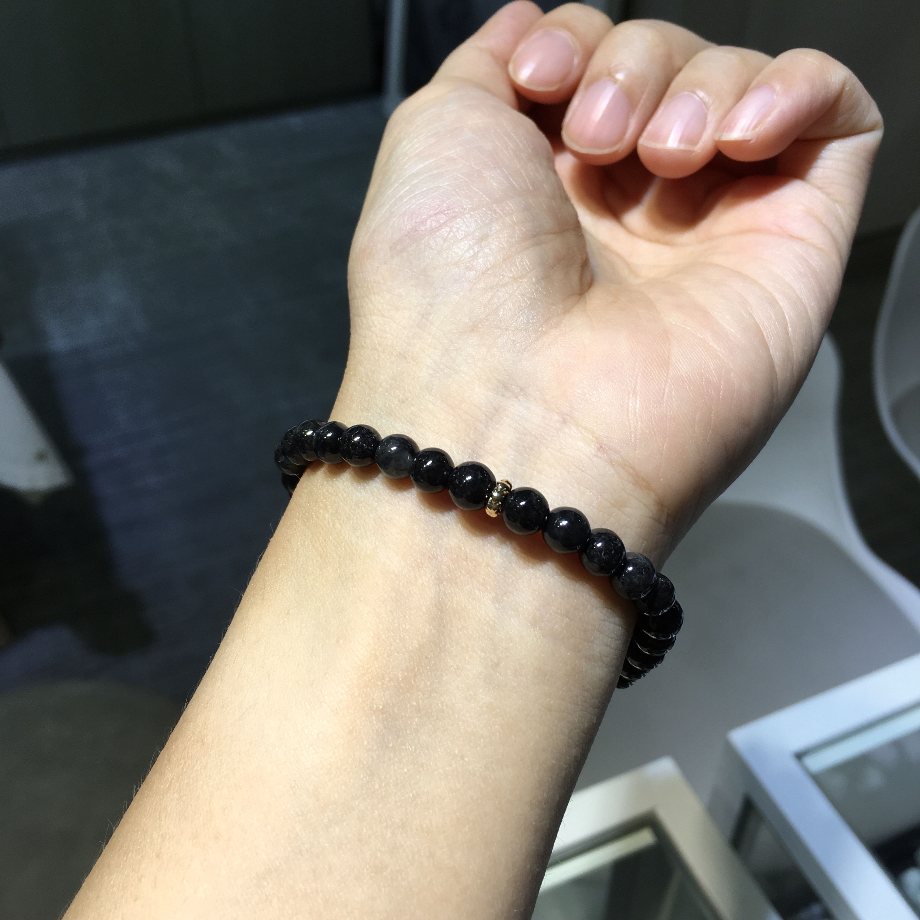 黑翡翠手串 6mm (008)