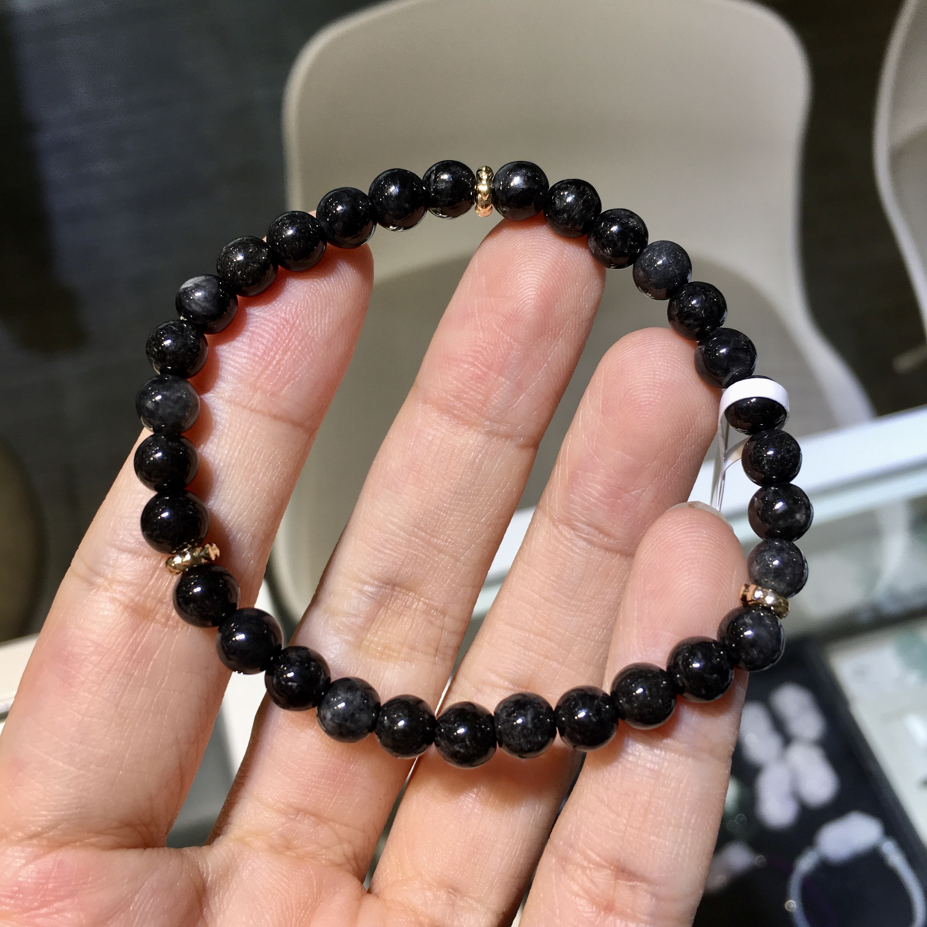 黑翡翠手串 6mm (008)