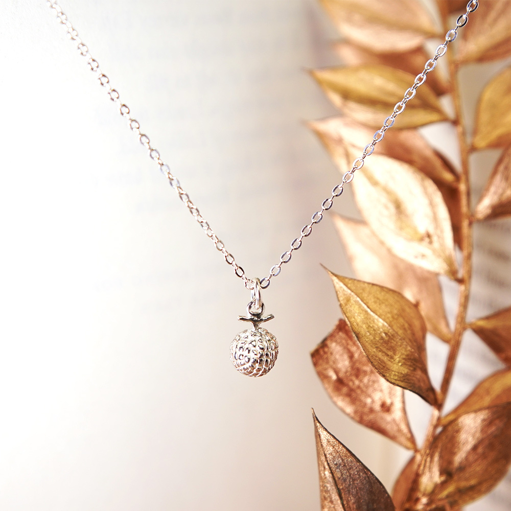 甜蜜圓滿 哈密瓜 925純銀項鍊 女生項鍊 水果系列