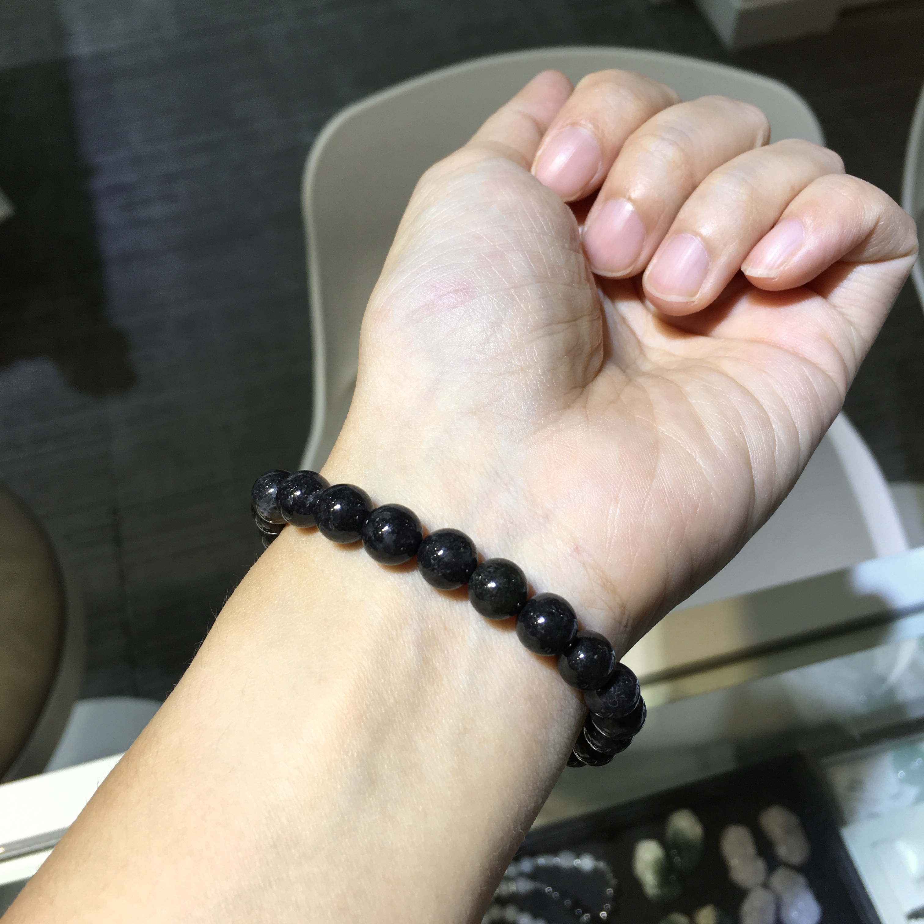 黑翡翠手串 8mm (004)
