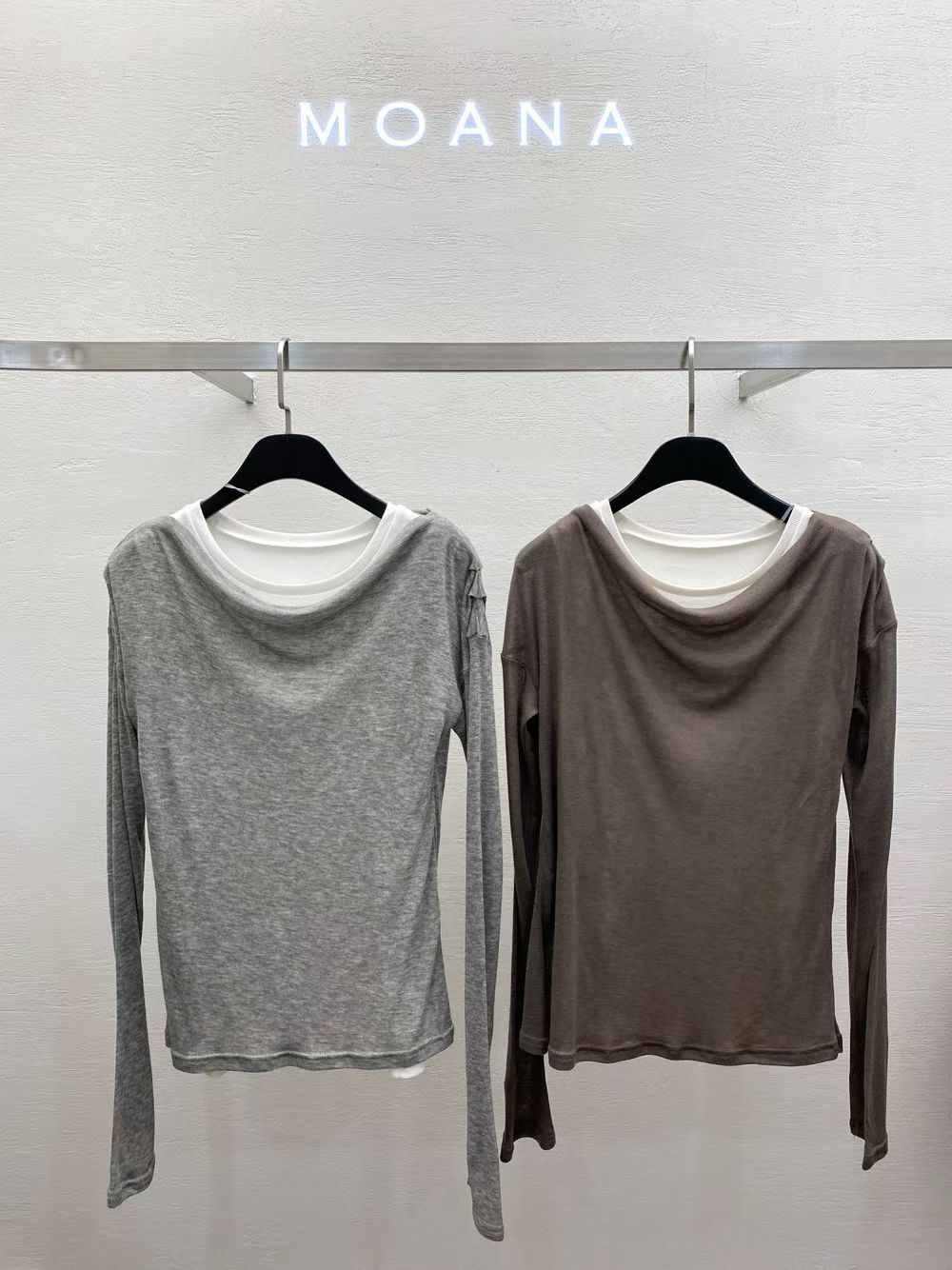 MK5020 假兩件疊穿感親膚上衣