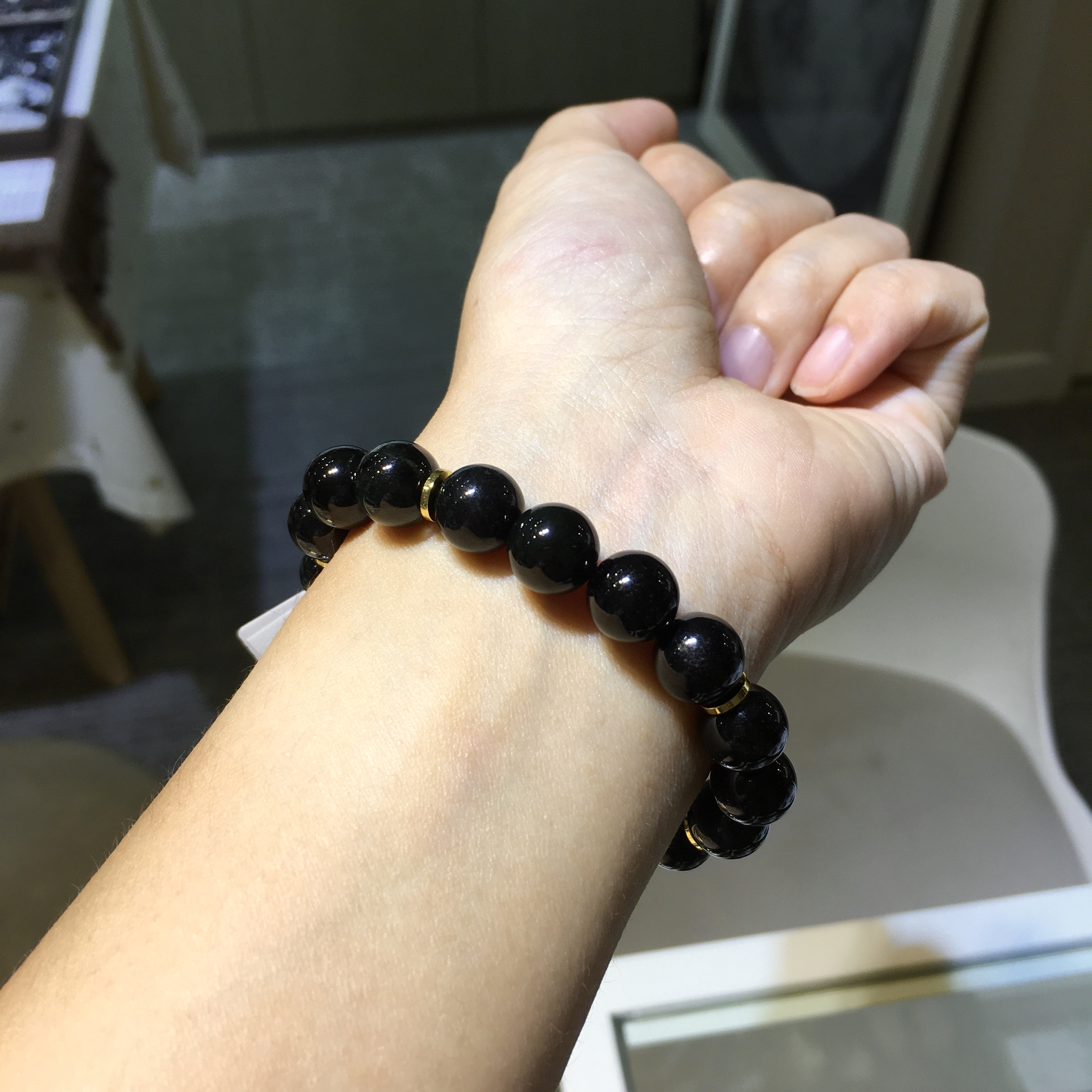 黑翡翠手串 10mm (004)