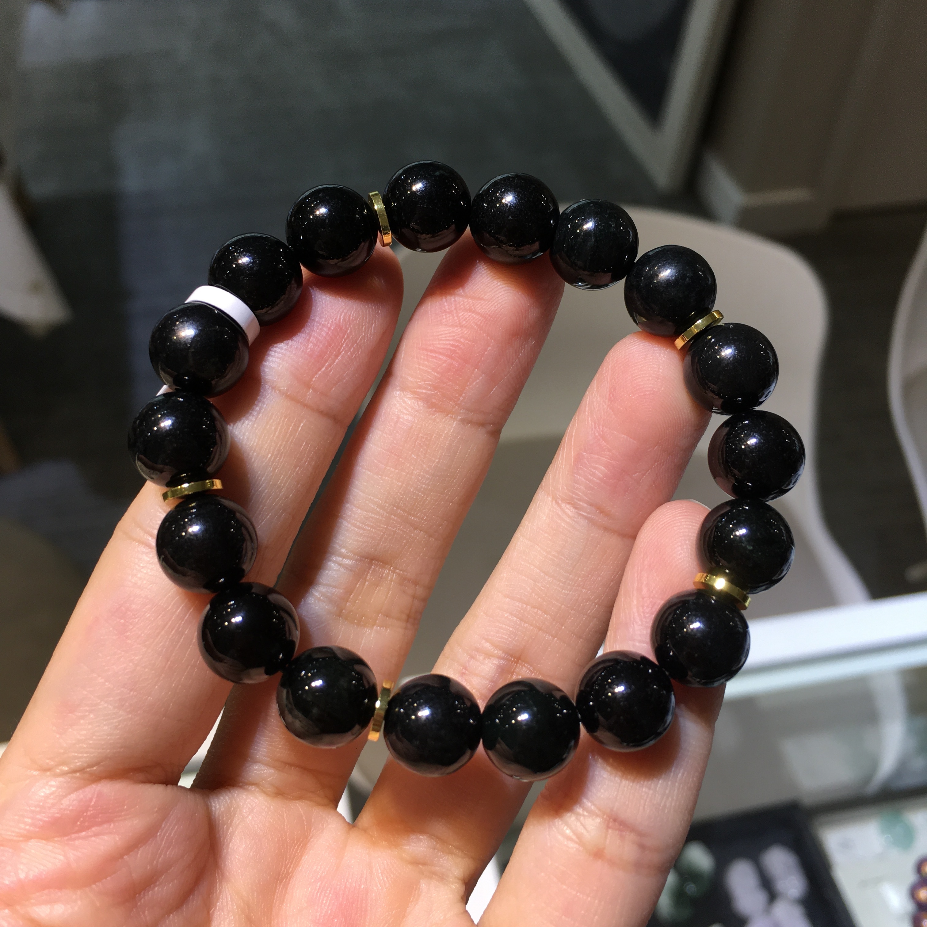 黑翡翠手串 10mm (004)