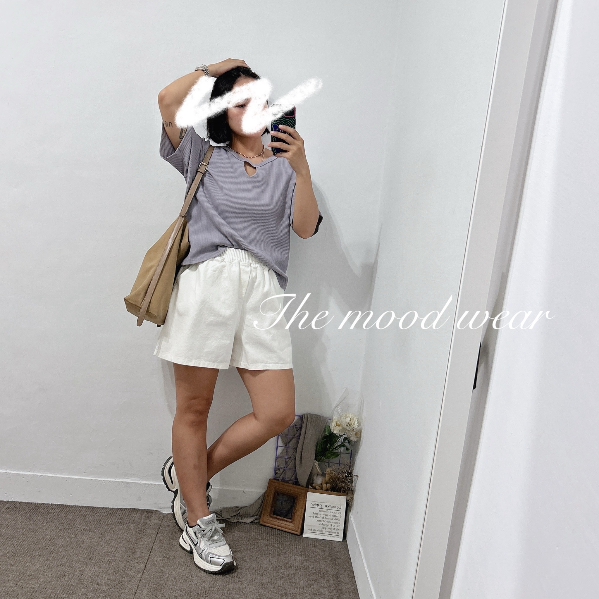 超挺版鬆緊腰圍超寬褲管短褲(咖啡/黑/白)