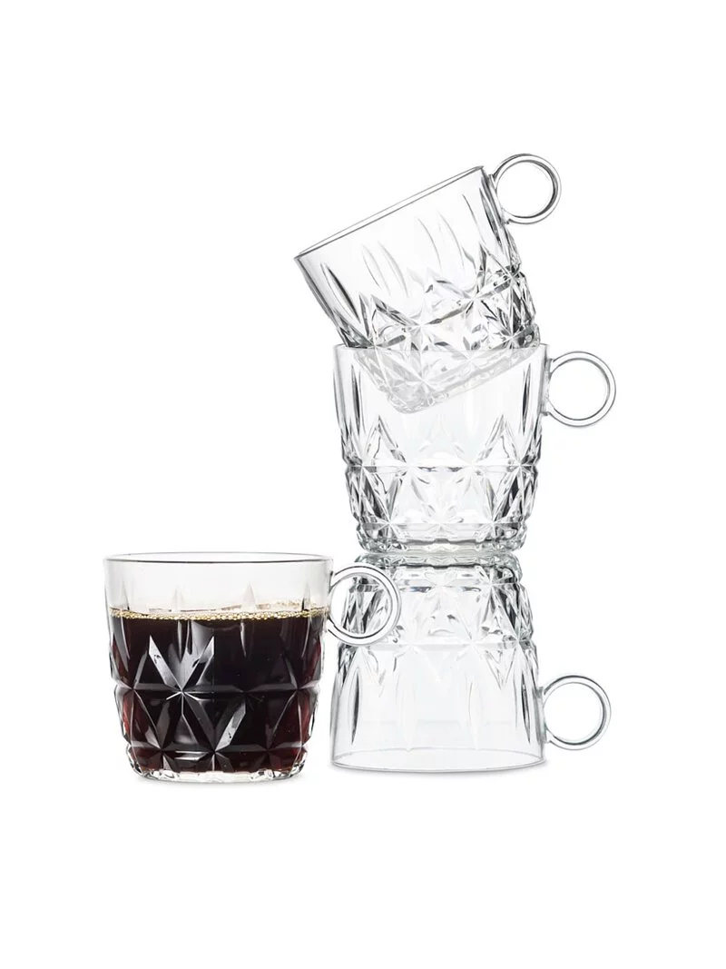 瑞典 Sagaform-野餐杯系列,咖啡杯4入組,高品質壓克力,經典菱格紋,輕便好攜帶,耐磨