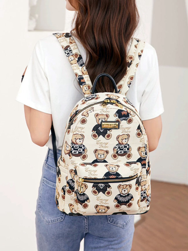 NEW可愛小熊大容量後揹包-一色預購