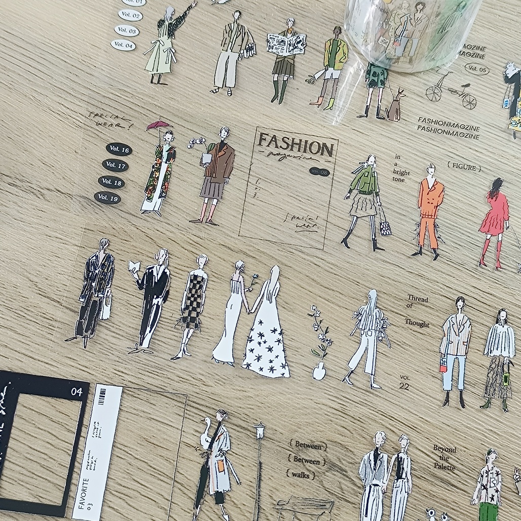 羊君．人群像 Figure Magazine 5cm亮面PET膠帶 <整捲/分裝>