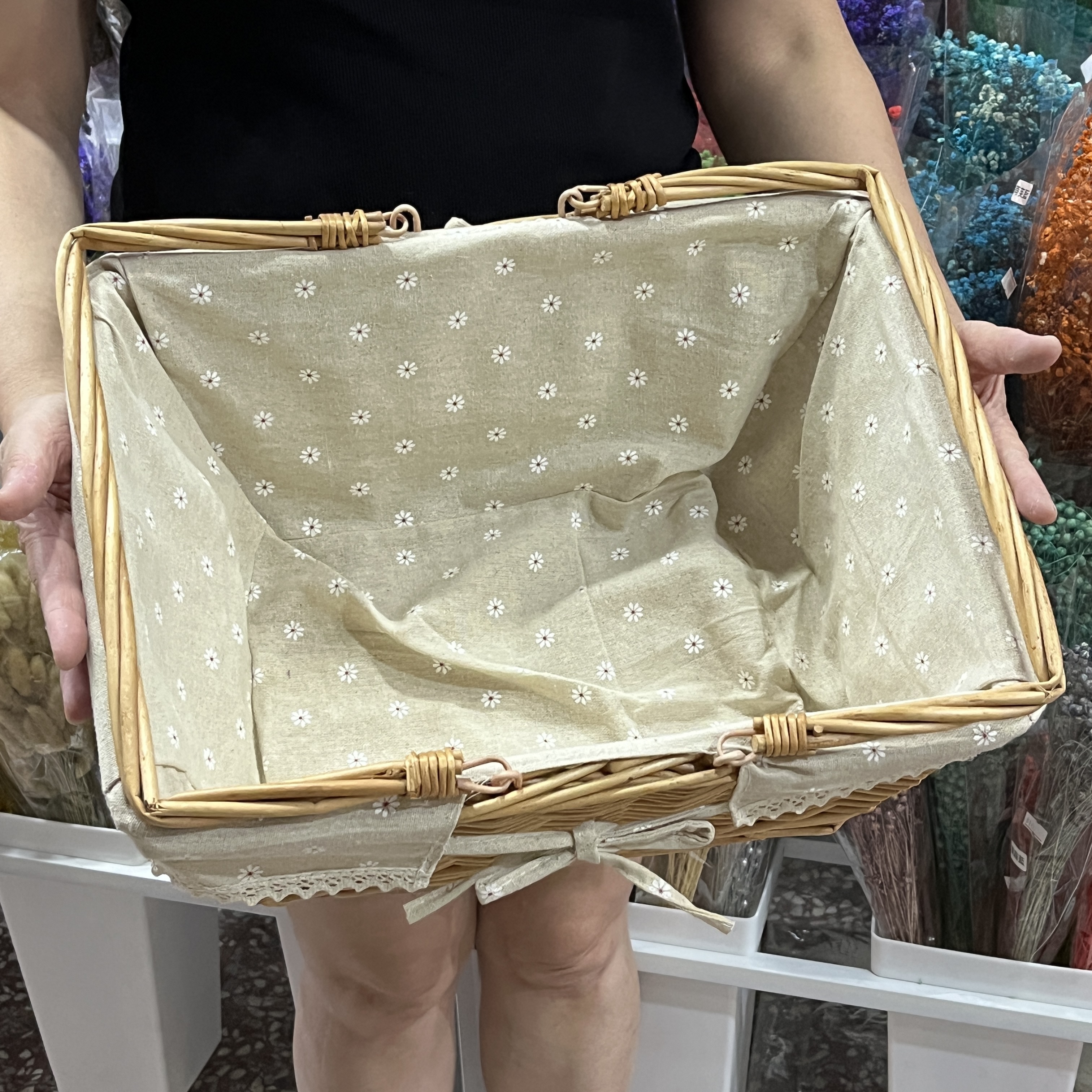 【台灣現貨速發】野餐籃 提籃 草籃 籃子花器｜二手｜鄉村風 野餐 野餐提籃