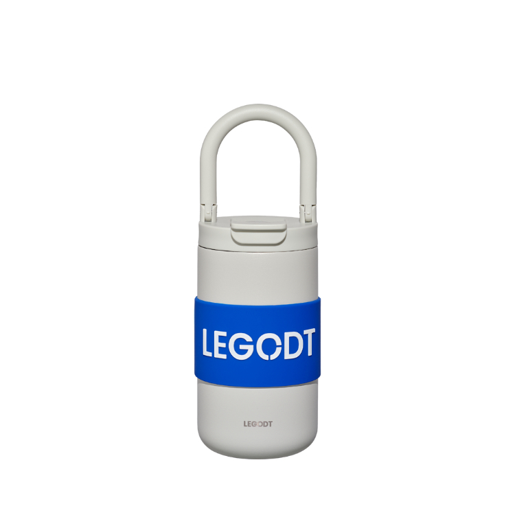 韓國 LEGODT 多巴胺繽紛提把保溫瓶 multi 400ml 白色