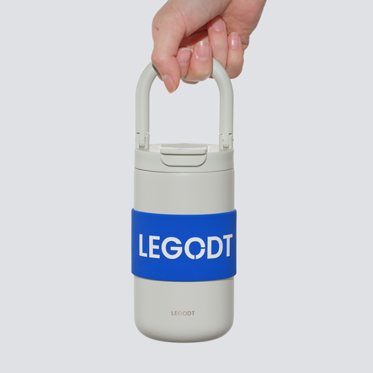 韓國 LEGODT 多巴胺繽紛提把保溫瓶 multi 400ml 白色
