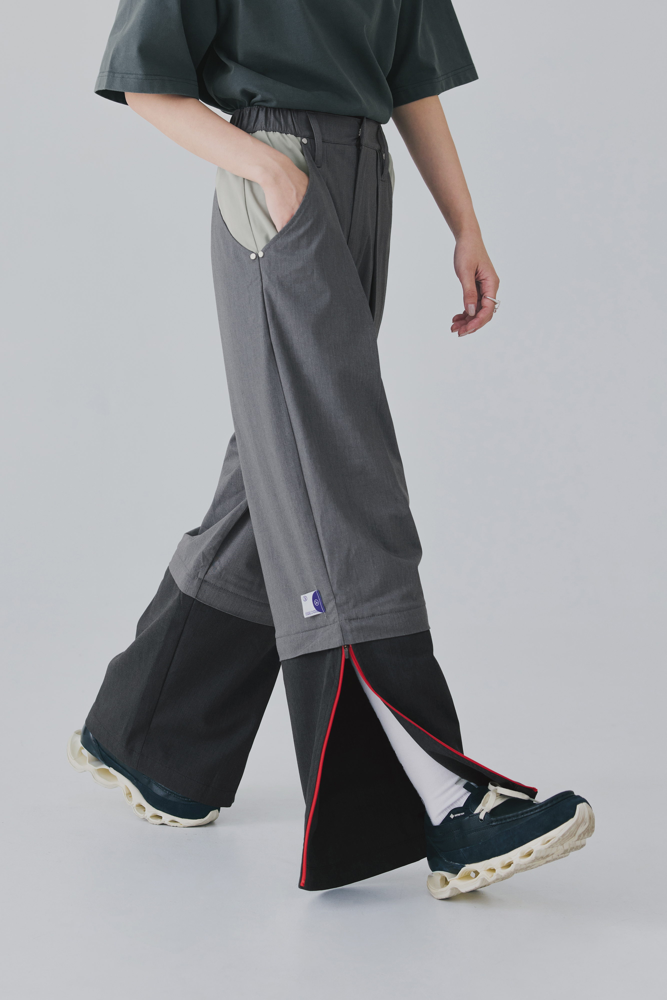 Stacked Patch Trousers｜Gray