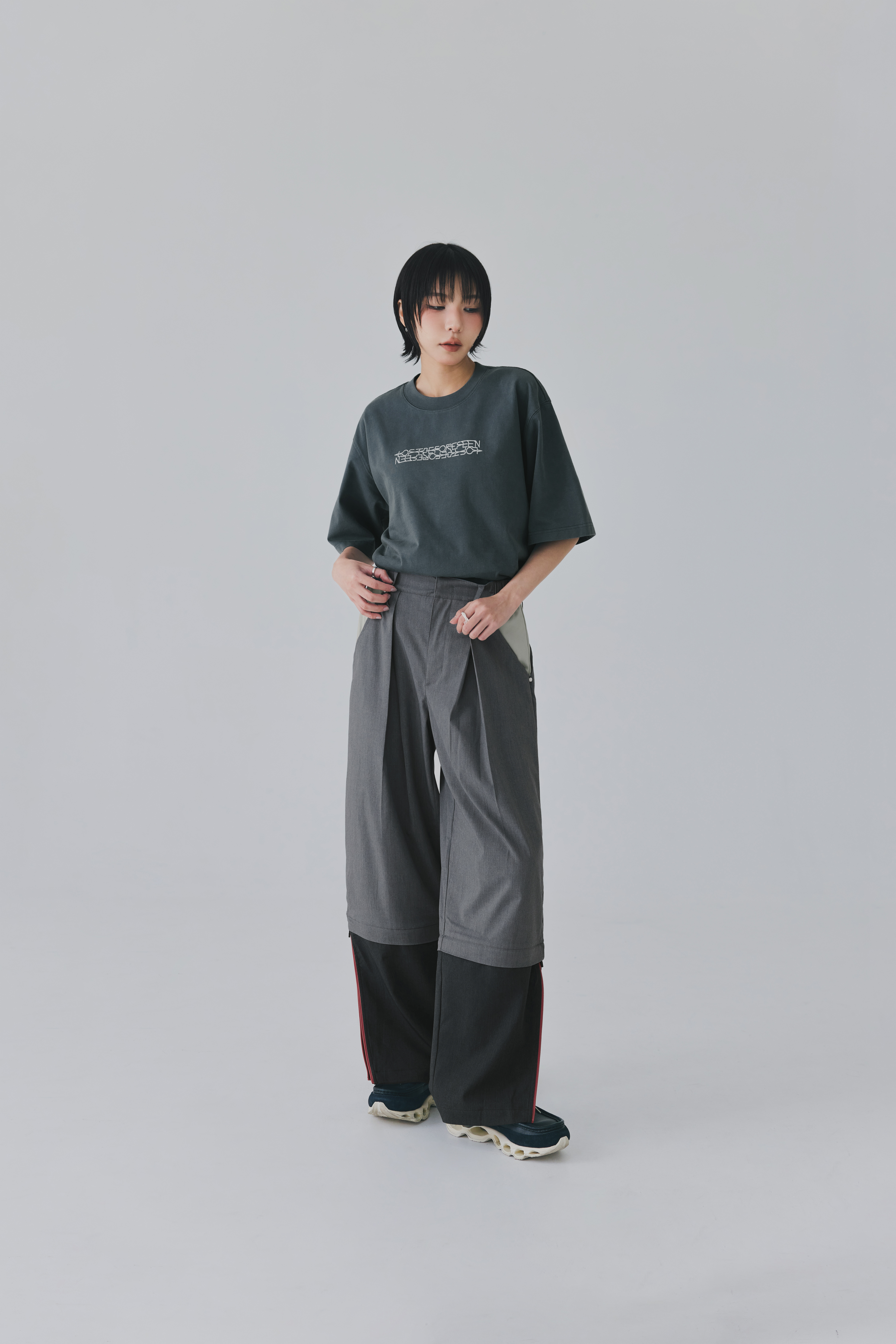 Stacked Patch Trousers｜Gray