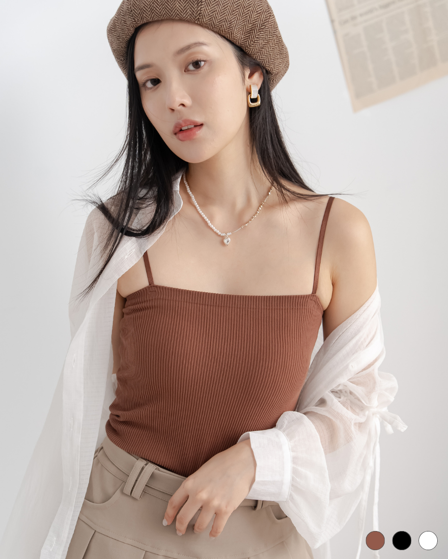 坑條細肩簡約小可愛