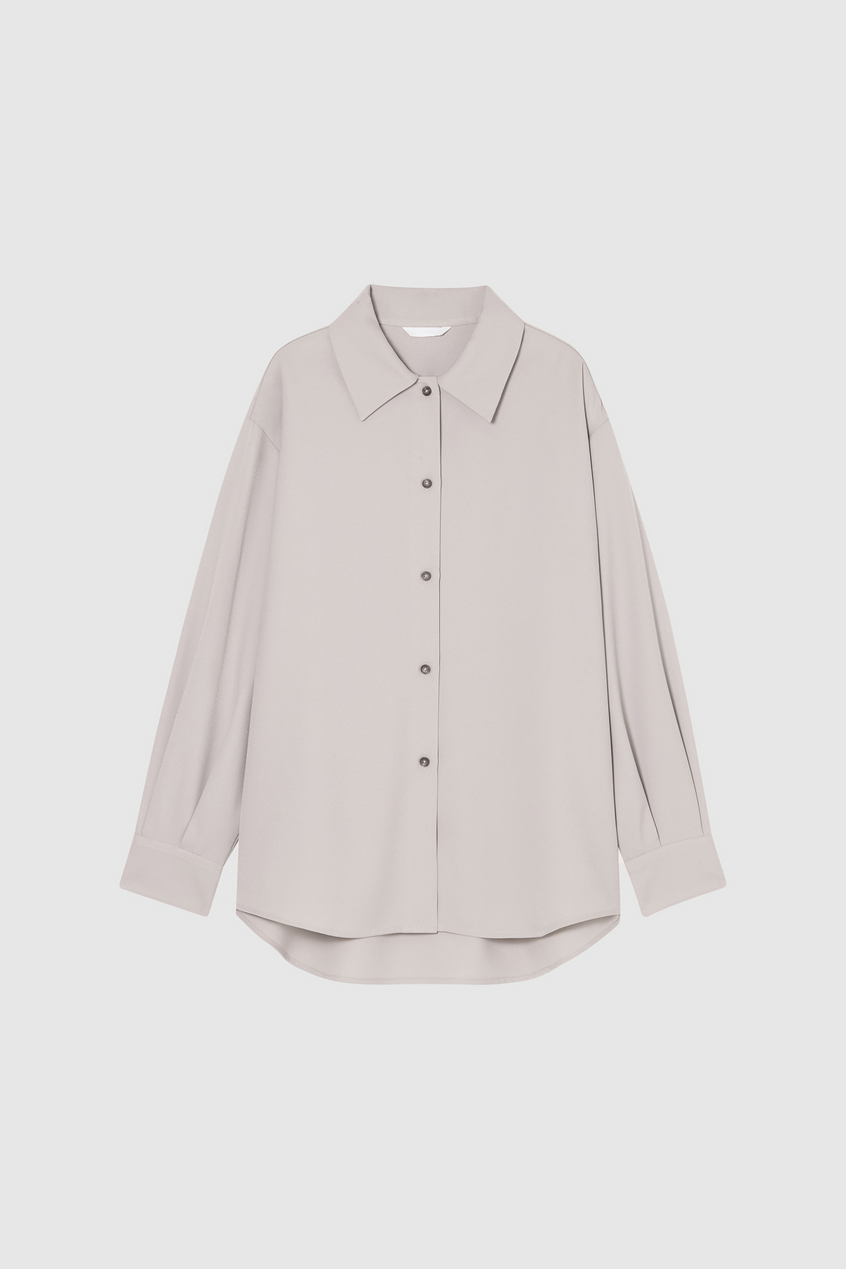 DELA 輕毛呢襯衫 女（淺灰）