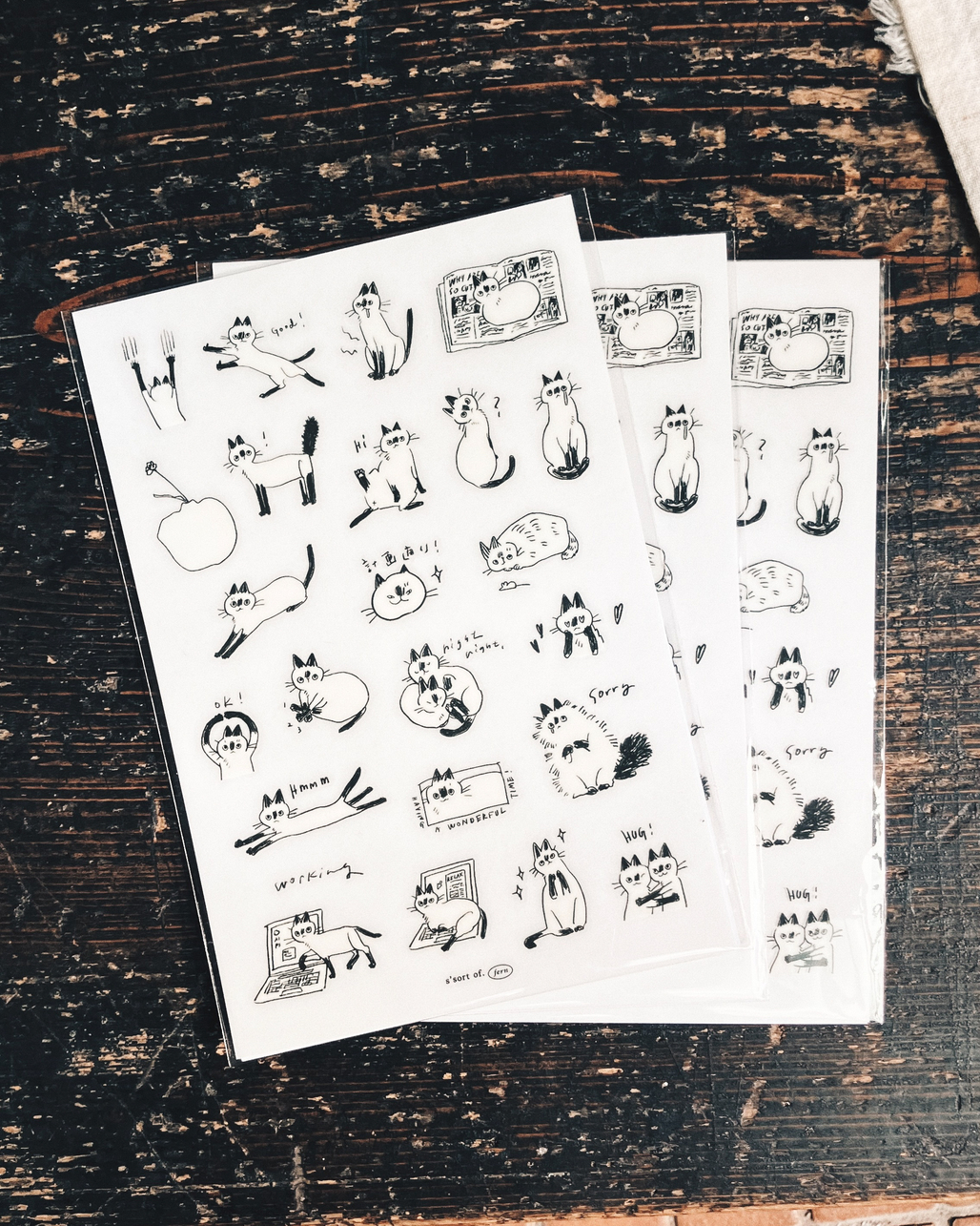 羊君．小黑臉們 轉印貼紙