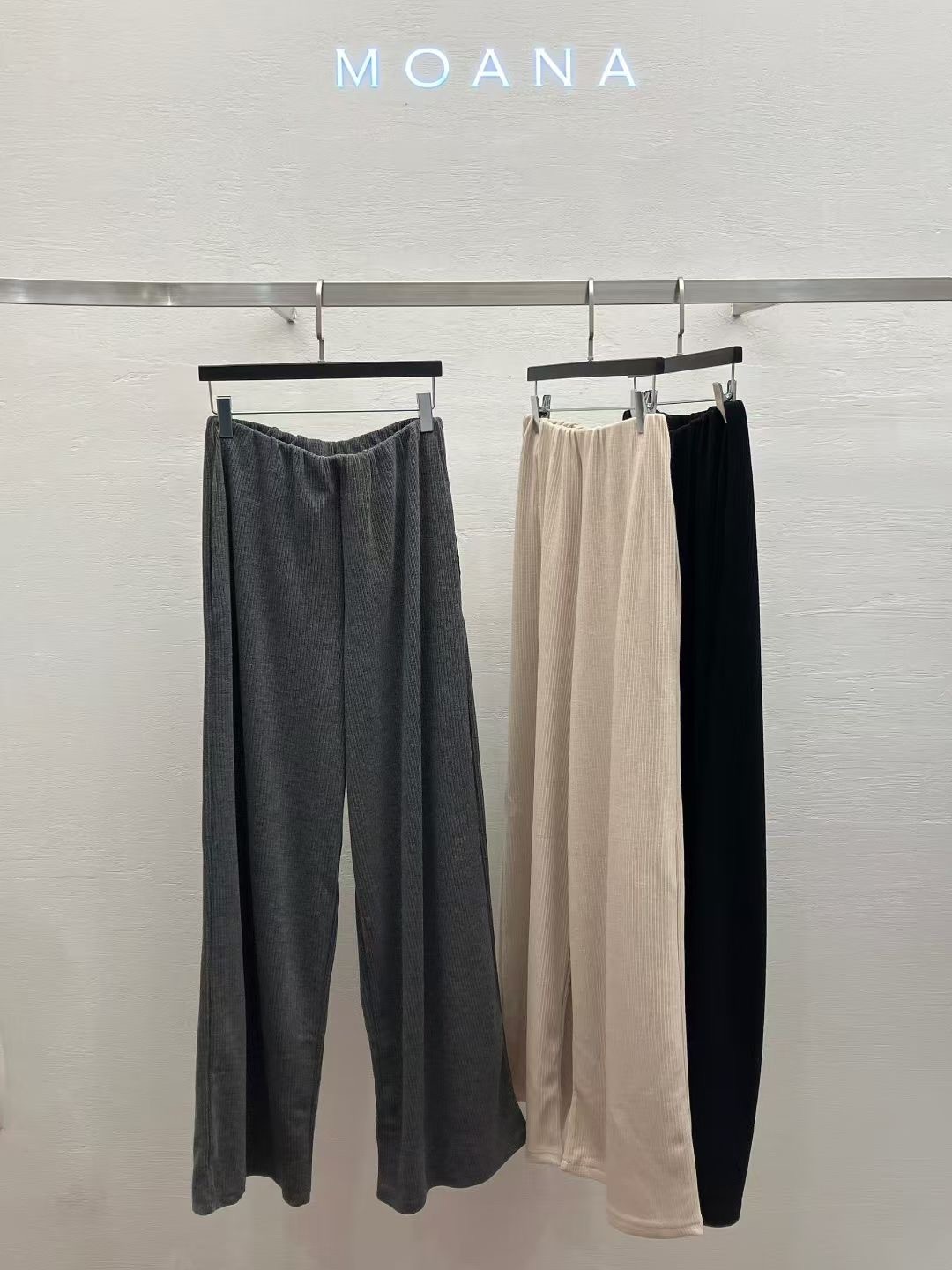 MK5027 秋天坑紋隱形褲頭休閑褲