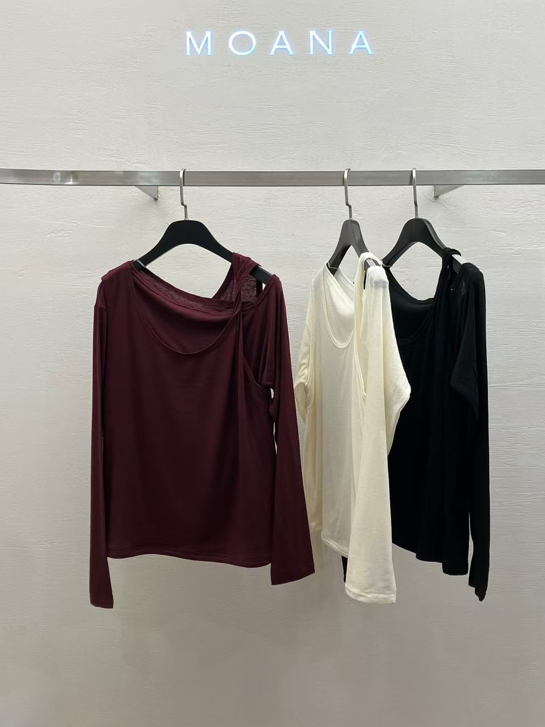 MK5030 前頁扭結假兩件薄長袖