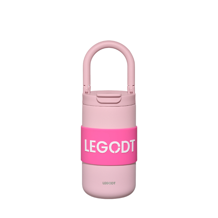 韓國 LEGODT 多巴胺繽紛提把保溫瓶 multi 400ml 粉色
