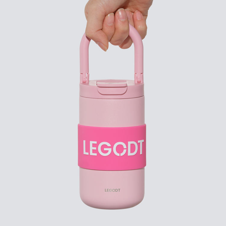韓國 LEGODT 多巴胺繽紛提把保溫瓶 multi 400ml 粉色