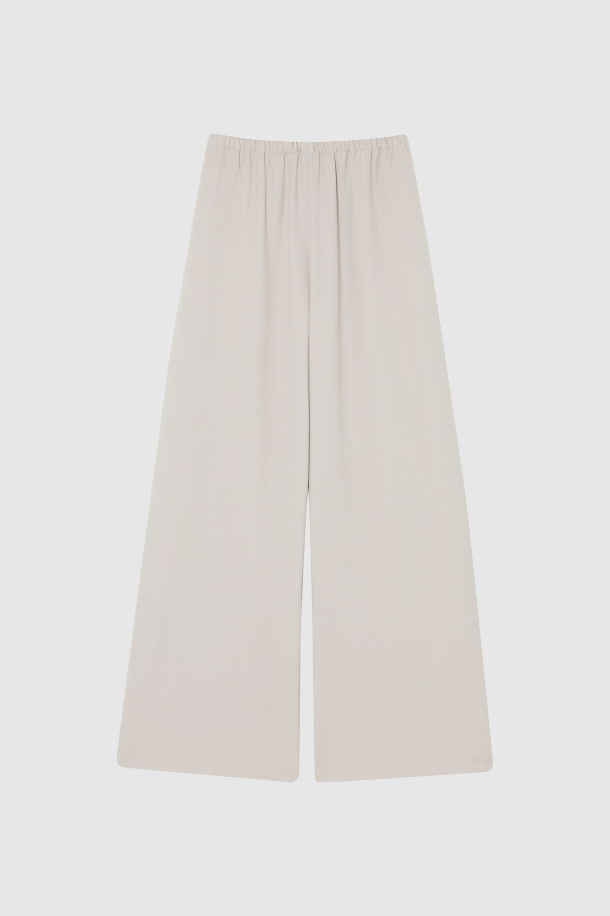 DELA 鬆緊帶長褲 女（淺灰）