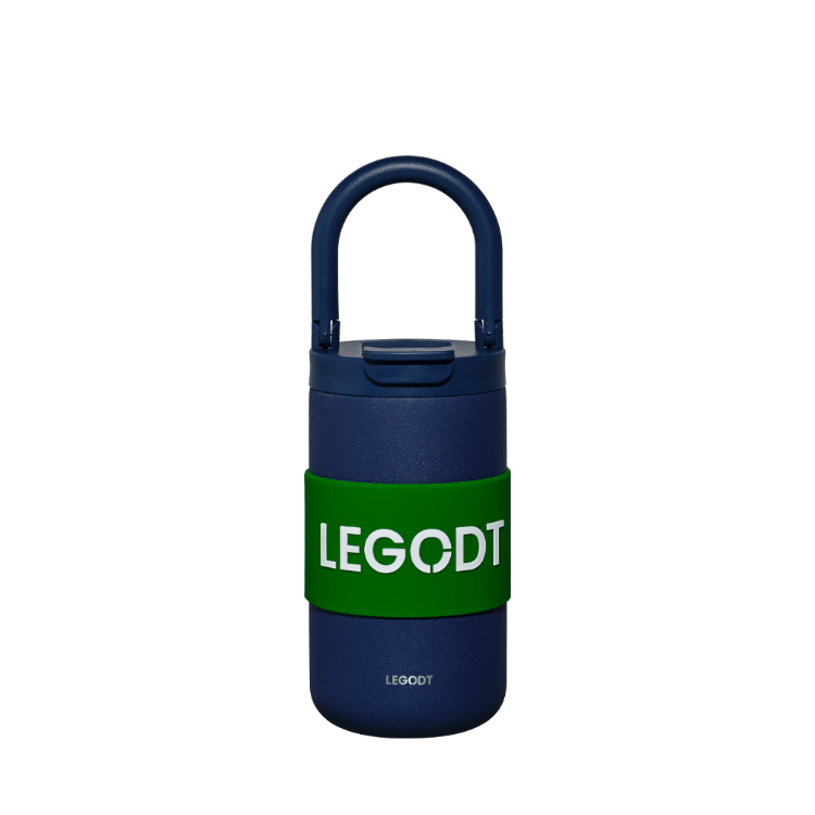 韓國 LEGODT 多巴胺繽紛提把保溫瓶 multi 400ml 海軍藍
