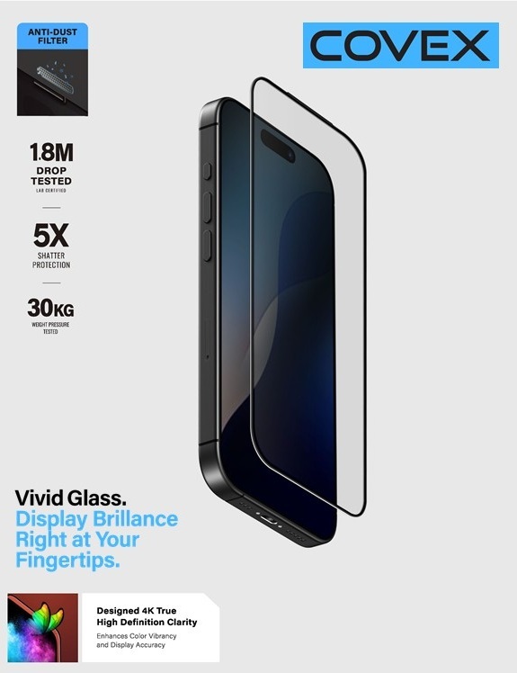 UNIQ-OPTIX Covex™ Vivid Clear iPhone 17 真彩清晰螢幕保護貼