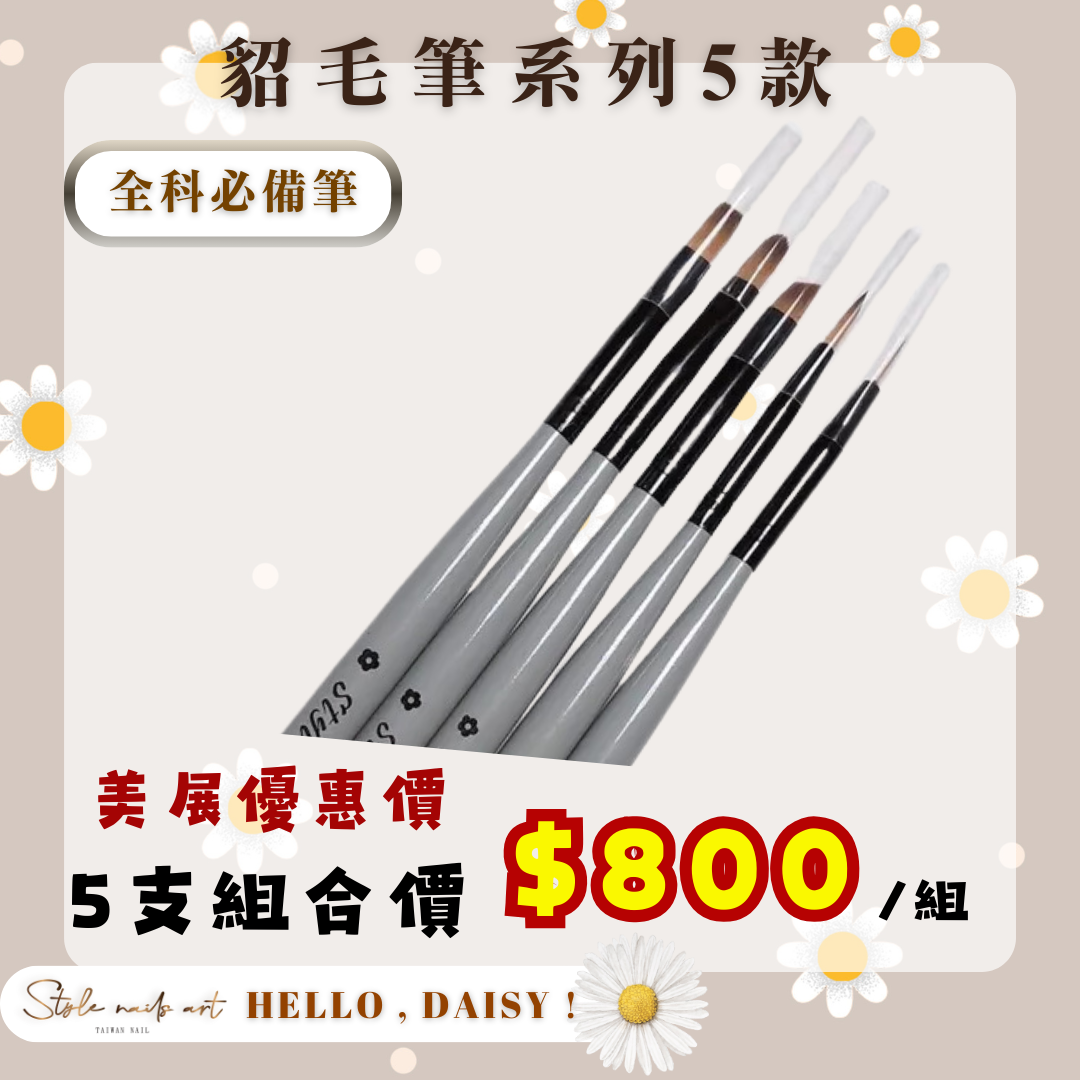 美展優惠🌼STYLE獨家純手工貂毛筆五件組【套組】