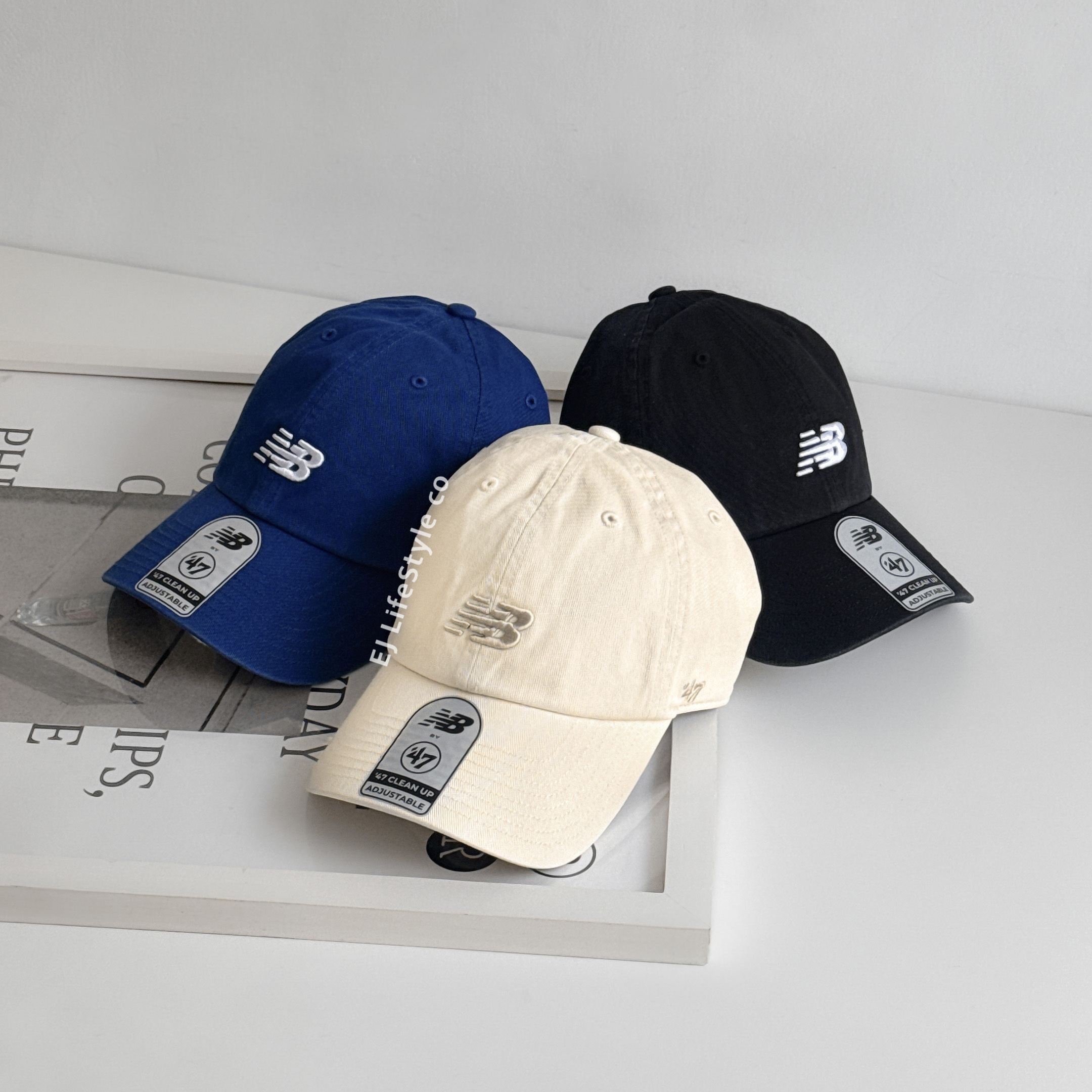 NEW BALANCE NB '47 Clean Up 經典LOGO老帽 刺繡 棒球帽 復古 黑 寶藍 米白 / 現貨