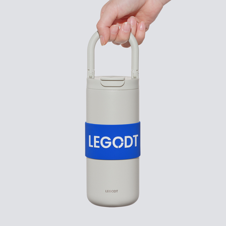 韓國 LEGODT 多巴胺繽紛提把保溫瓶 multi 600ml 白色