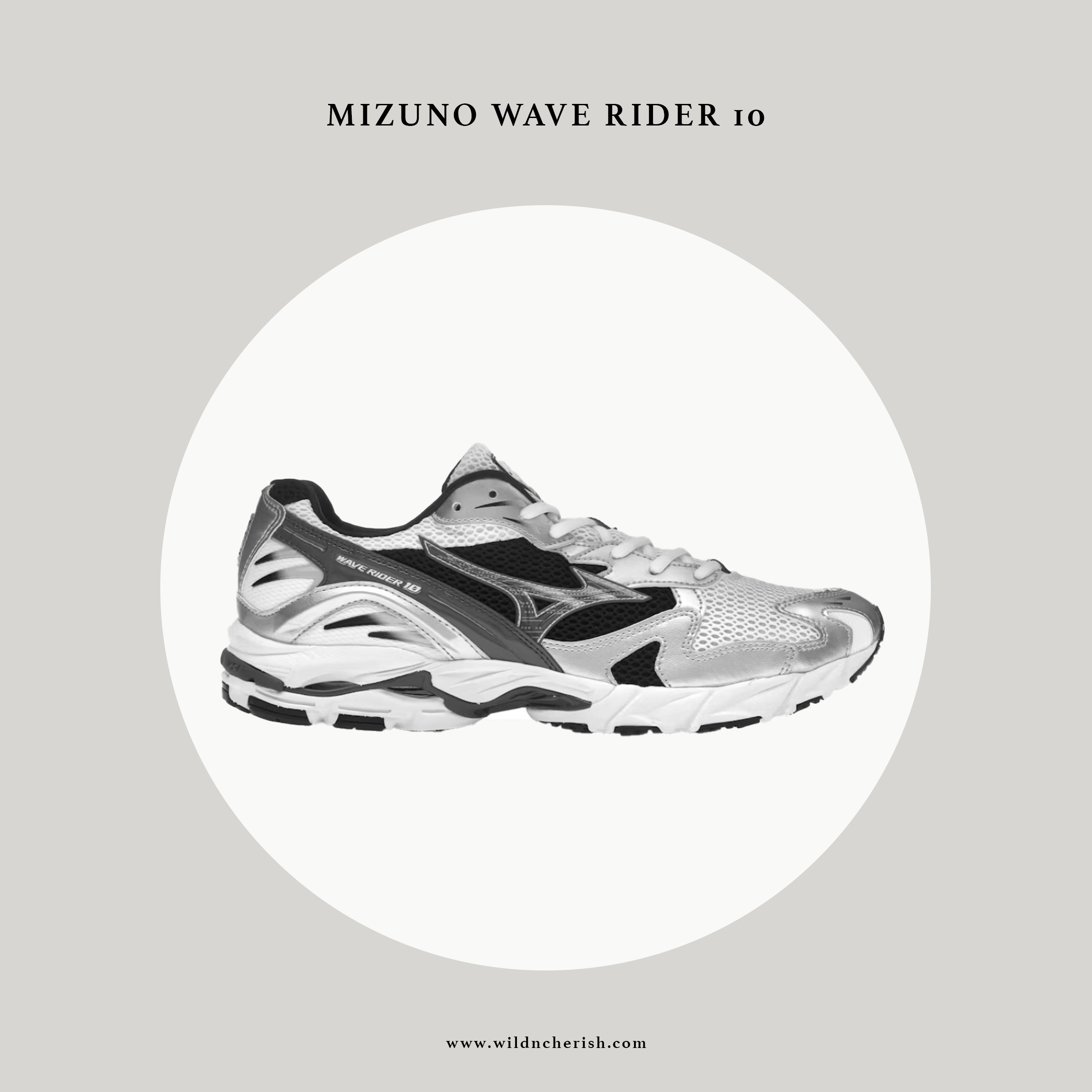 預訂 | Mizuno Wave Rider 10 白銀色