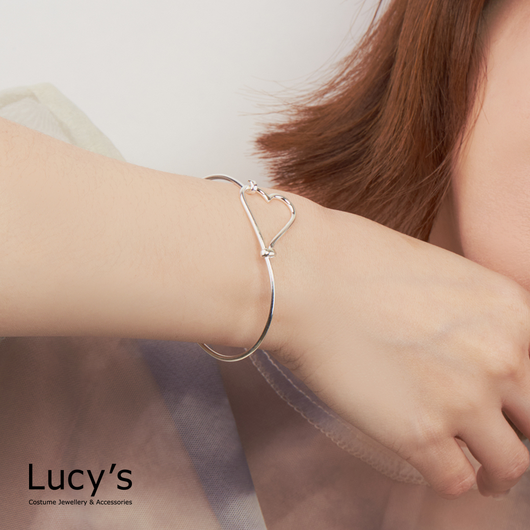 925純銀 勾心 手環 (96806)