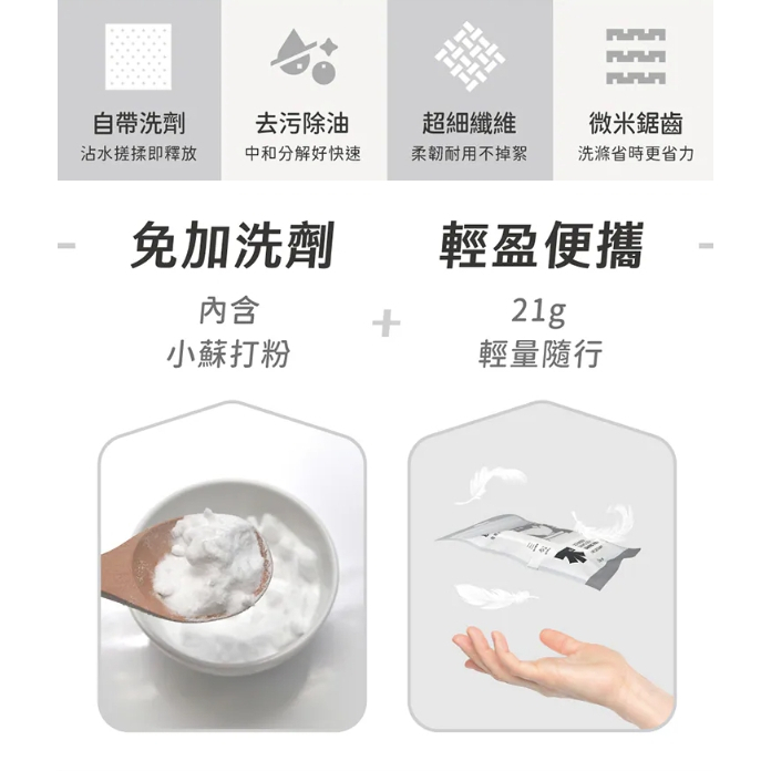 【樂森藥局】居居加 小蘇打油切洗碗布 5張/袋