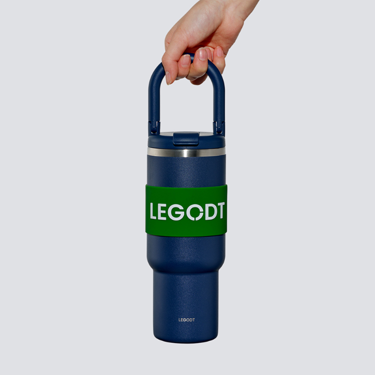 韓國 LEGODT 多巴胺繽紛提把保溫瓶 multi 1000ml 海軍藍