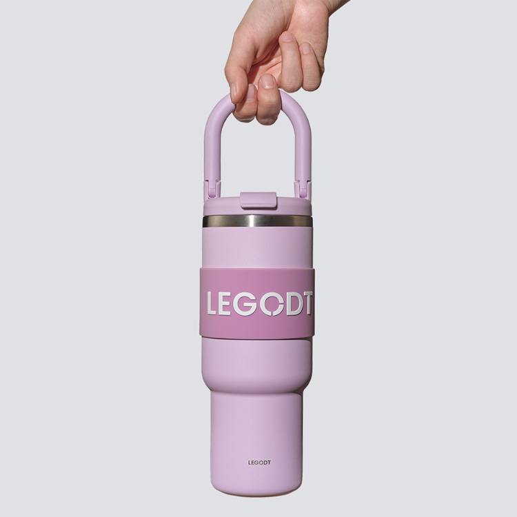 韓國 LEGODT 多巴胺繽紛提把保溫瓶 multi 1000ml 薰衣草紫