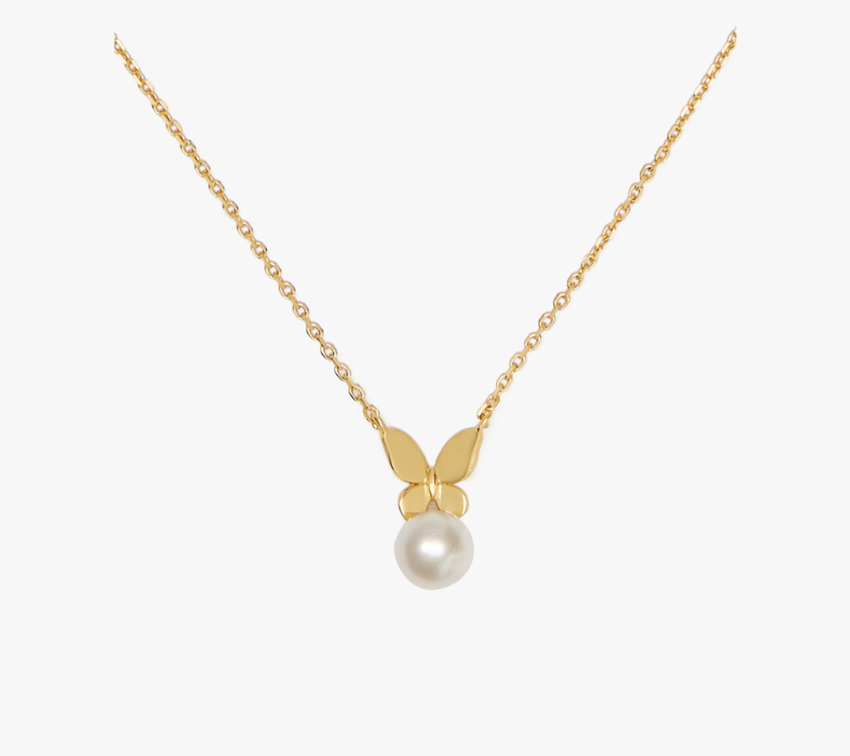 [S] KATE SPADE CREAM/GOLD KL438 FLUTTER NECKLACE, 196021628153 (SKS1683)