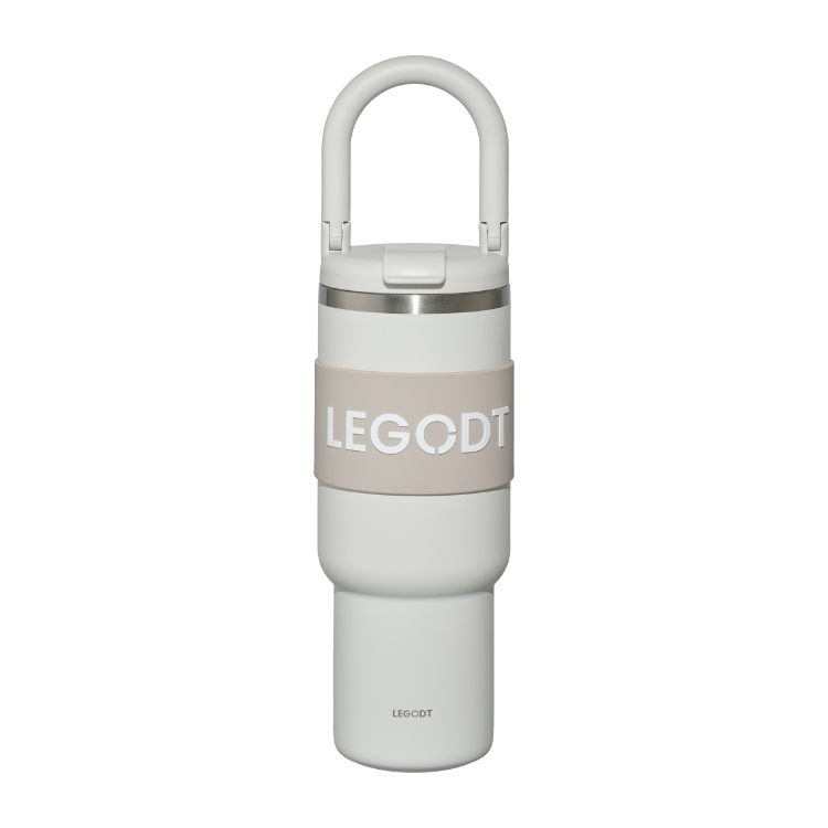 韓國 LEGODT 多巴胺繽紛提把保溫瓶 multi 1000ml 白色