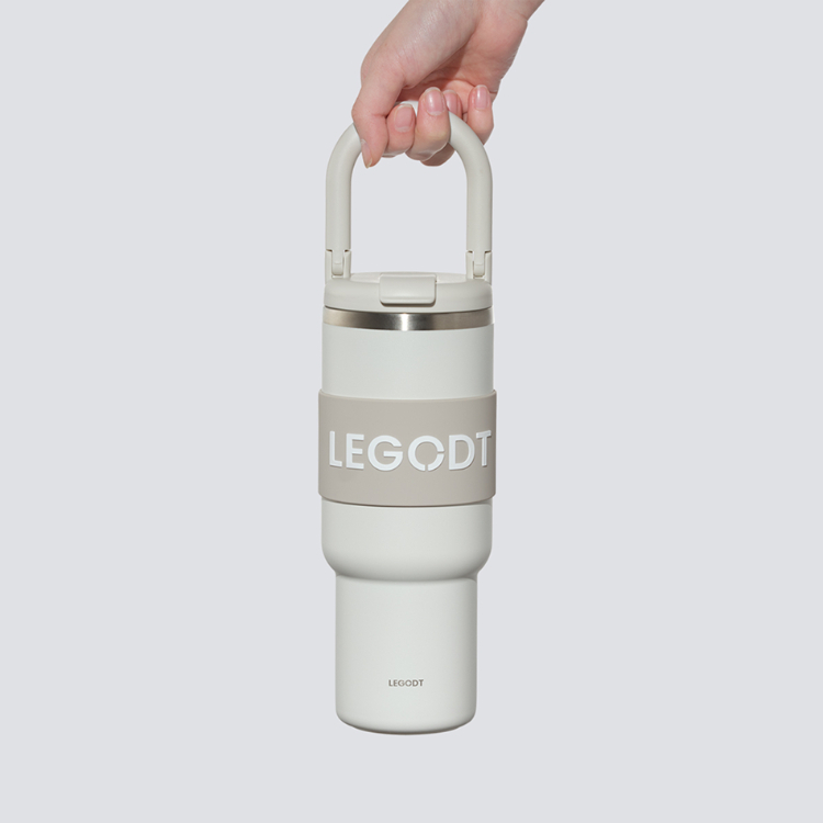 韓國 LEGODT 多巴胺繽紛提把保溫瓶 multi 1000ml 白色