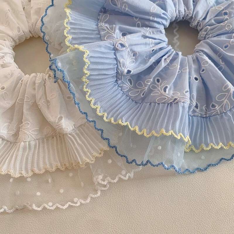 [3 FOR RM10] Creamy Cheese French Lace Scrunchie