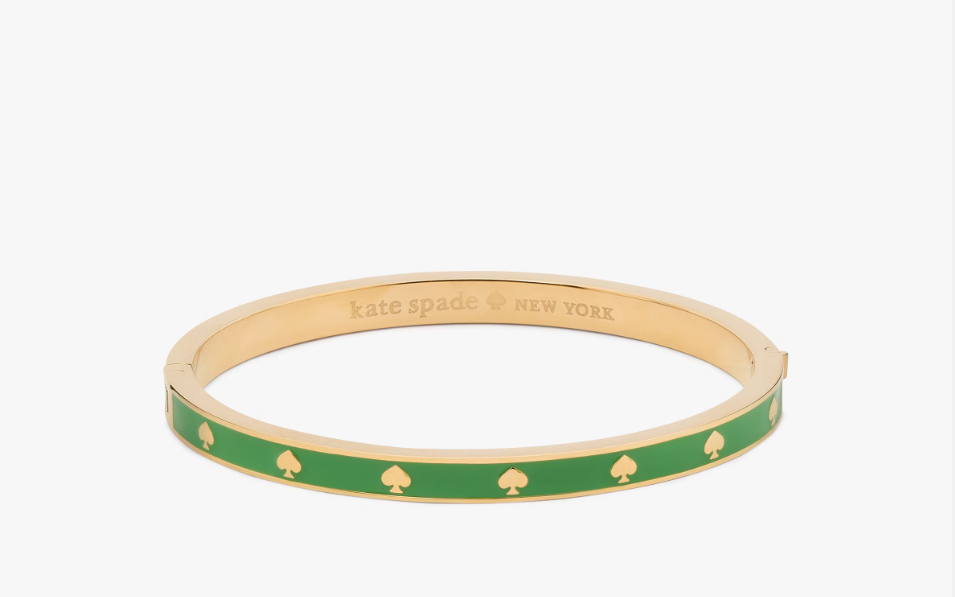 [S] KATE SPADE KS GREEN KJ727 SPOT THE SPADE BRACELET, 196021590610 (SKS1694)