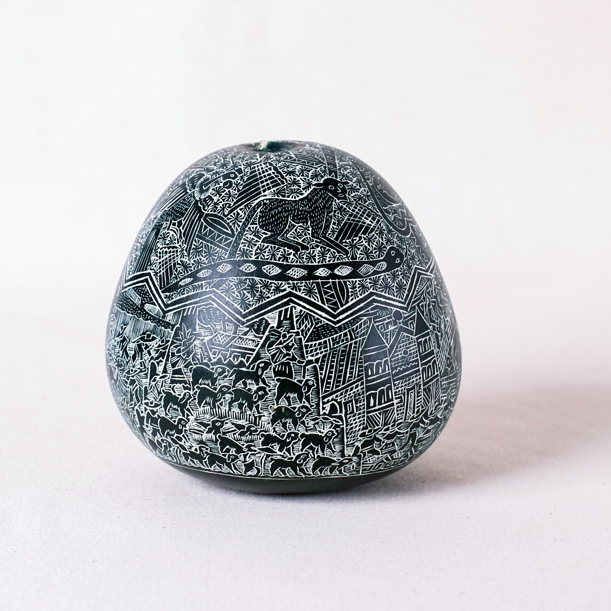 萬卡約葫蘆雕刻｜印加日月 87｜秘魯