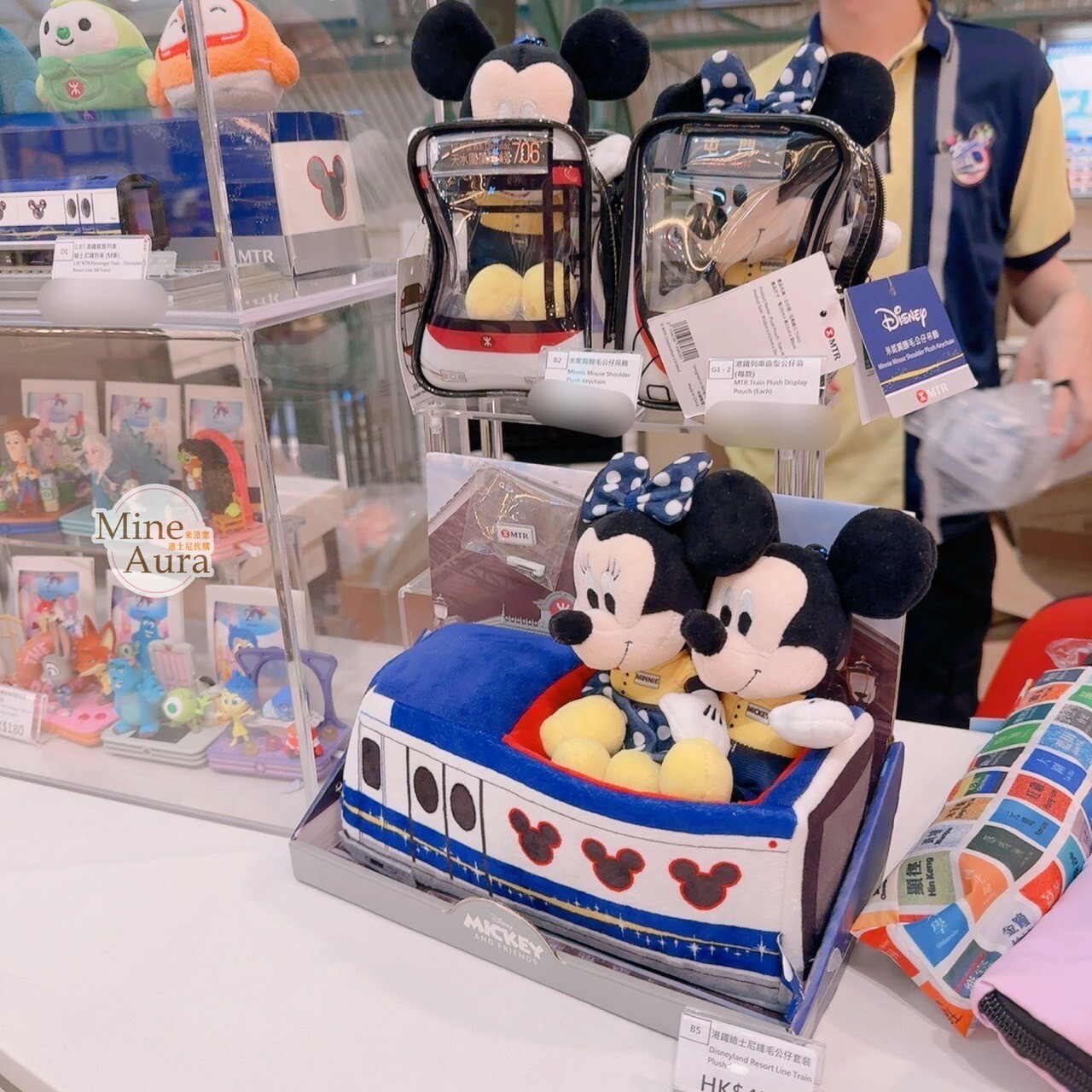 香港代購 ❘ 港鐵 迪士尼 迪士尼線列車 絨毛玩具 米奇 Mickey 米妮 Minnie 坐肩磁鐵 絨毛 鑰匙圈 吊飾 套裝