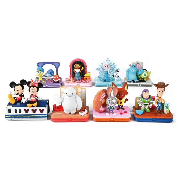 香港代購 ❘ 香港迪士尼樂園20周年 x 港鐵 迪士尼線列車 收藏卡 + 場景造型 公仔 擺飾品 全套 大套組