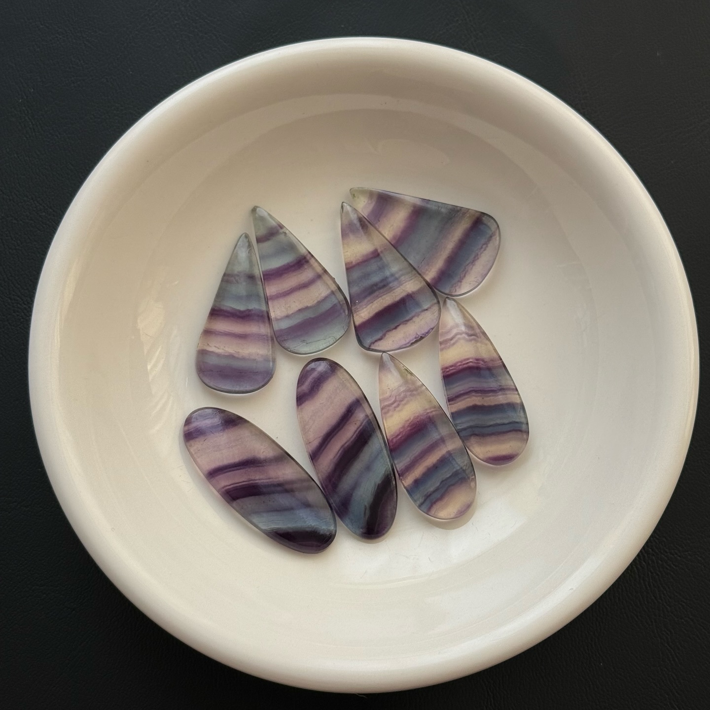 [原石] 彩螢石 水晶蛋面 水晶墜面