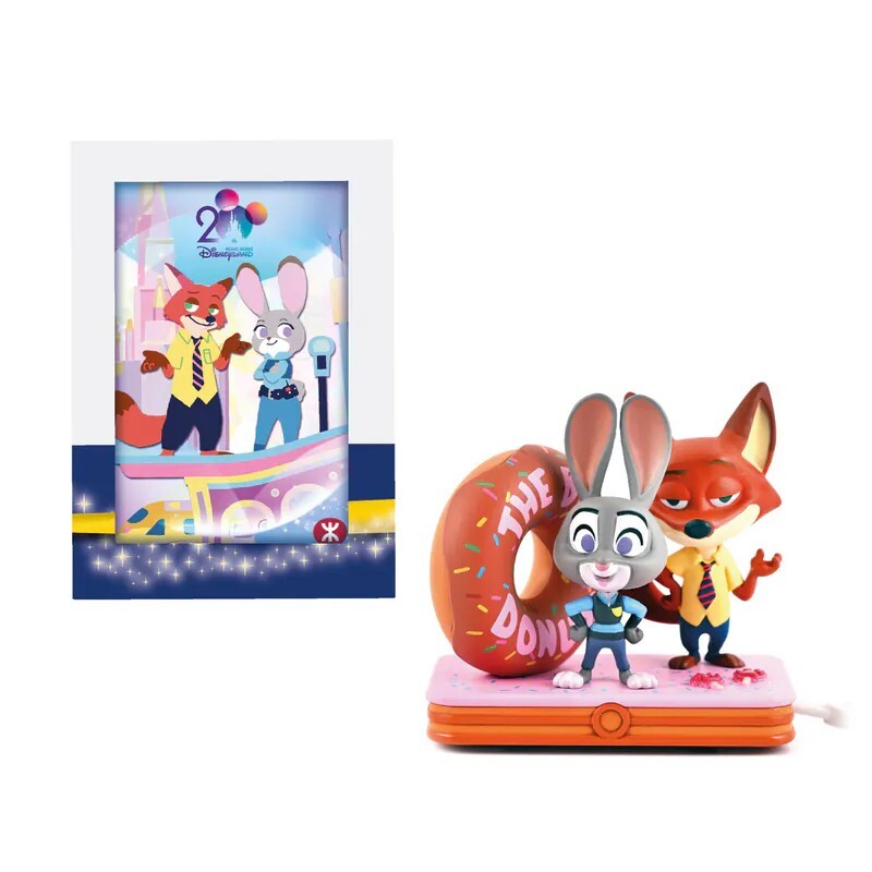 香港代購 ❘ 香港迪士尼樂園20周年 x 港鐵 動物方城市 Zootopia 收藏卡 + 場景造型 公仔 擺飾品 套組