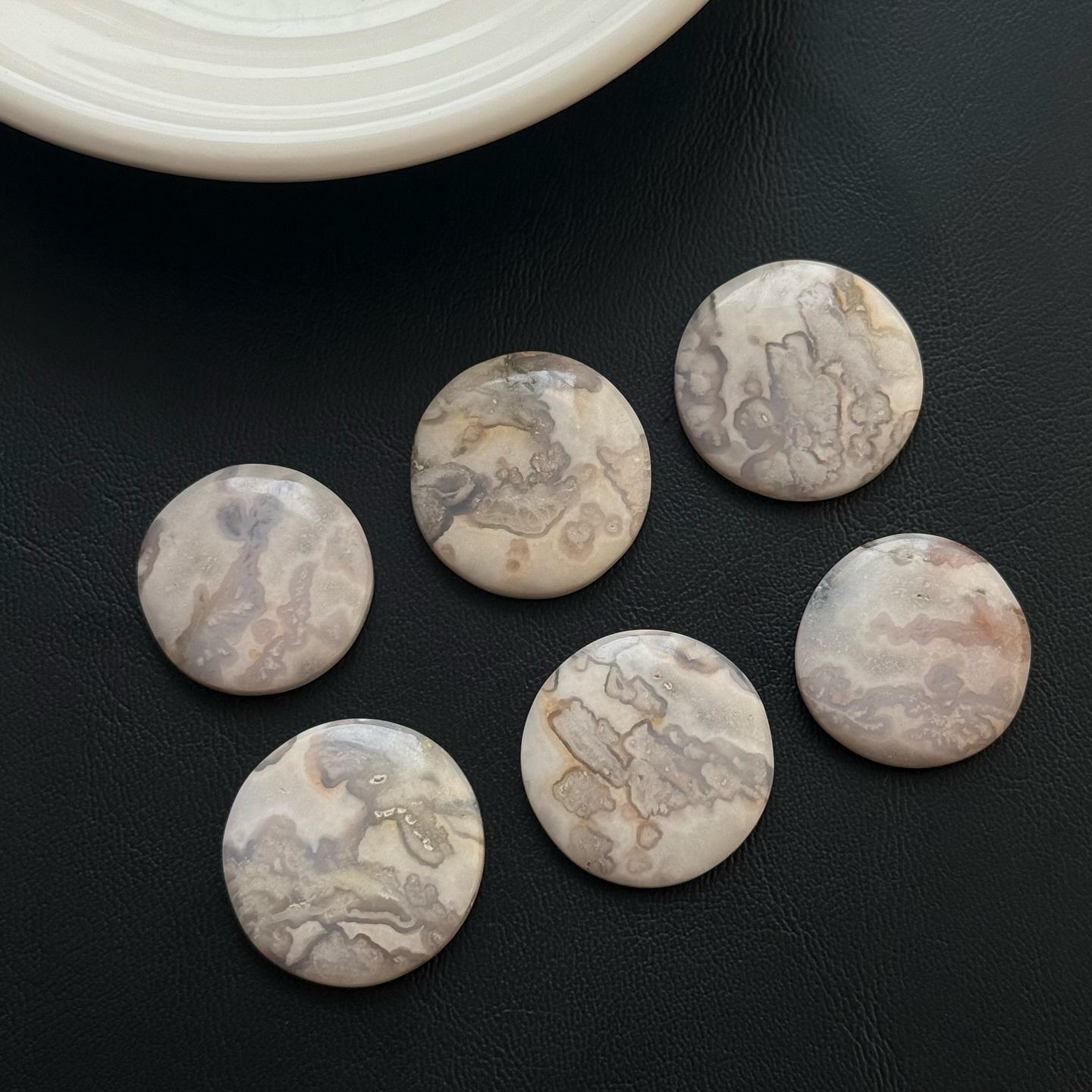 [原石] 紫粉櫻花瑪瑙 水晶蛋面