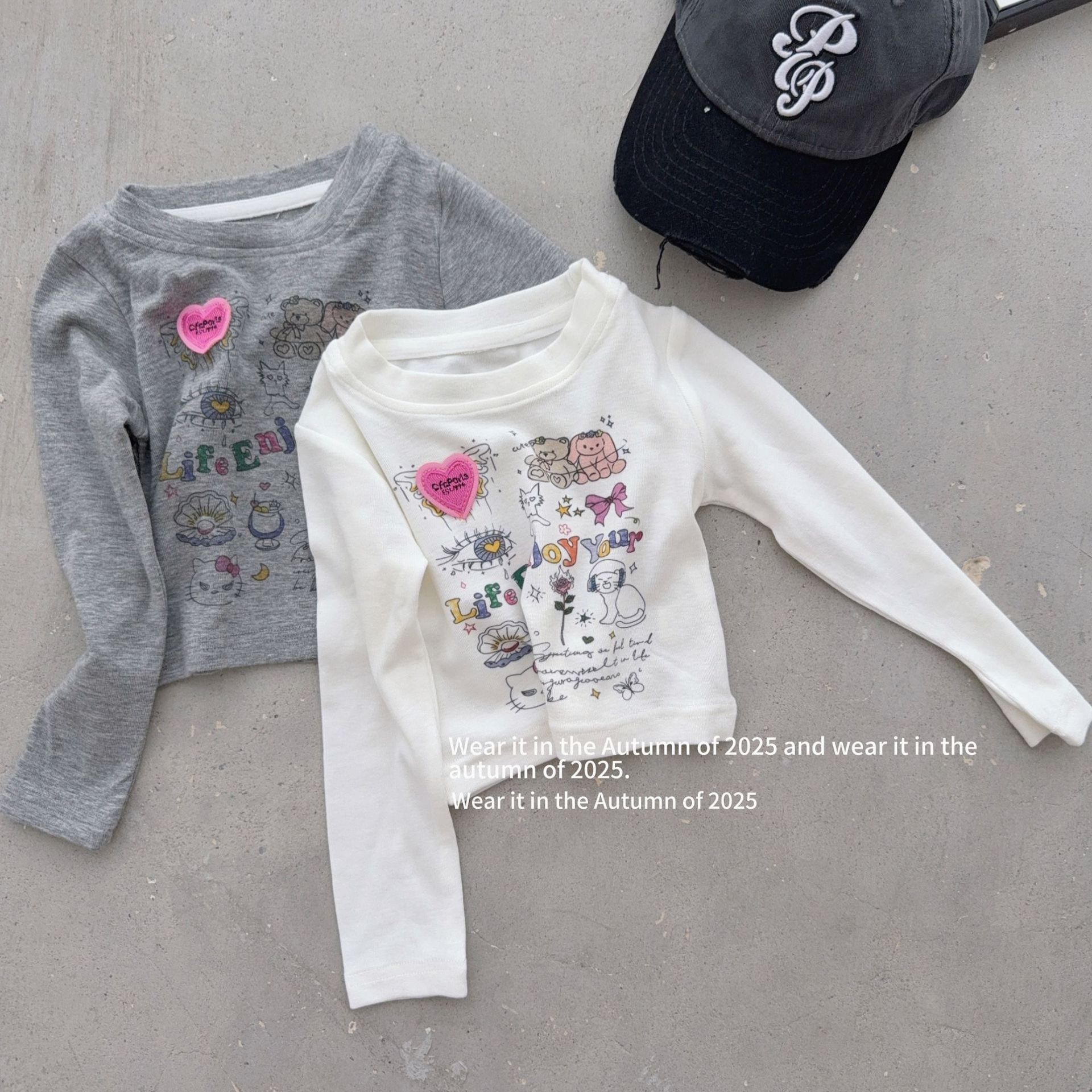 粉色愛心童趣上衣