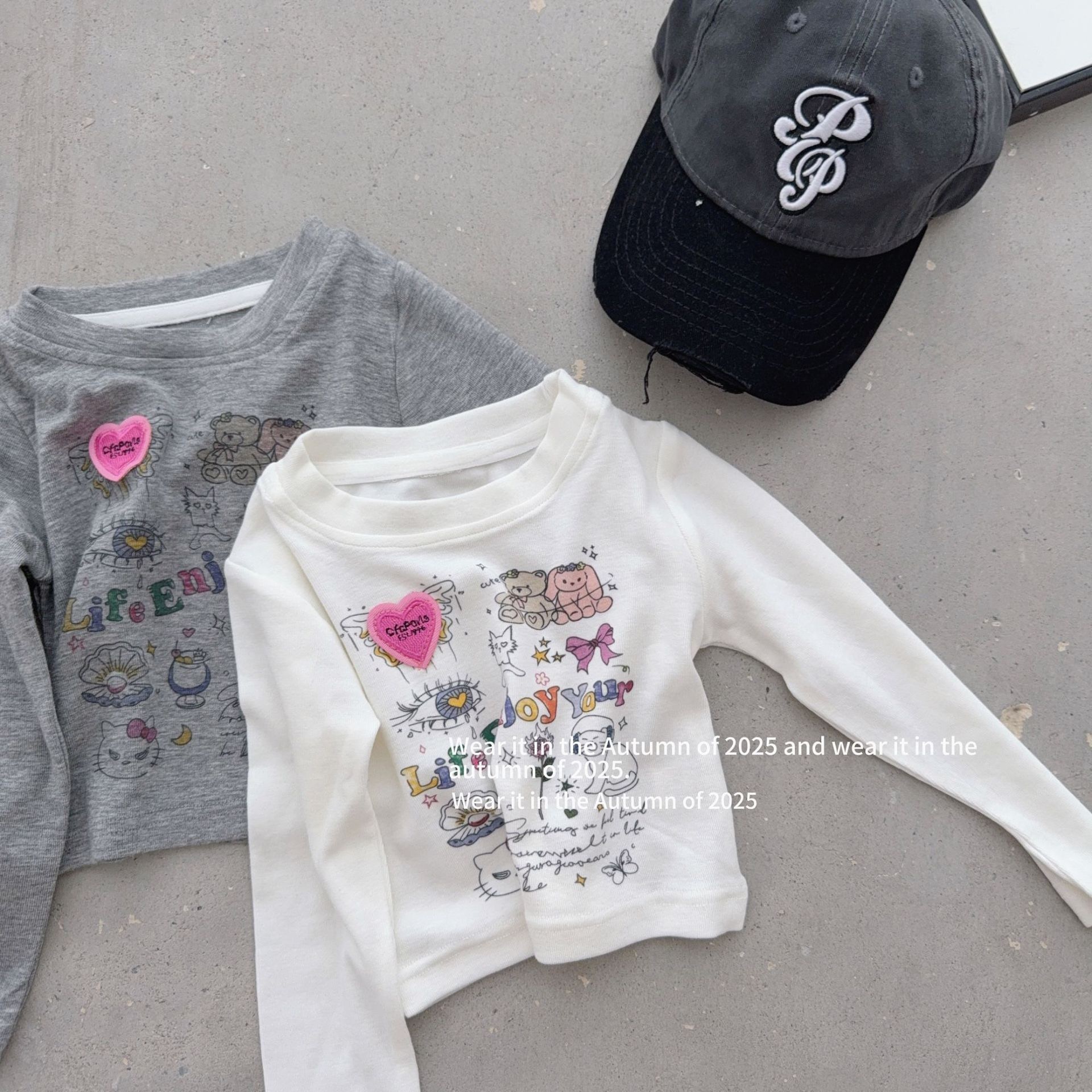 粉色愛心童趣上衣